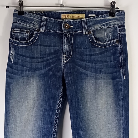 BKE Denim Culture Distressed Faded Bootcut Blue Jeans Size 29×35 - Picture 7 of 16